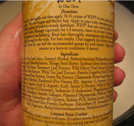 if you look at the ingredients on the bottle wen has a lot of natural 