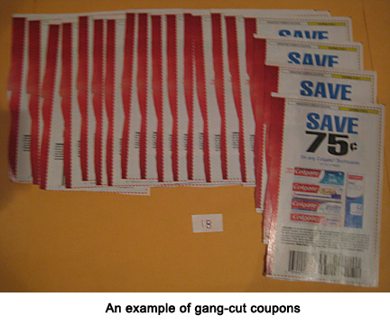 “Gang-Cut” coupons hurt stores, manufacturers and consumers