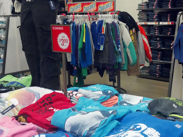 A clearance-shopping afternoon: Old Navy and Target