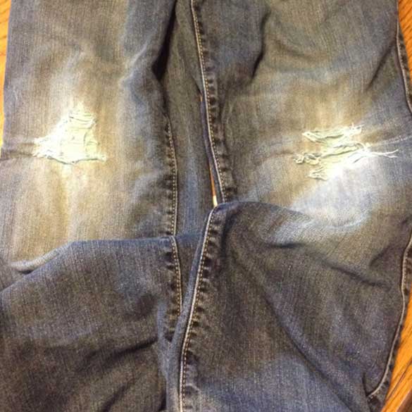 Mending my family’s clothes: How to fix worn jeans “invisibly”