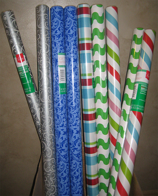 Stocking up on not-quite-Christmas gift wrap at Walgreens