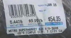 Los Angeles supermarket sells raccoon meat for $9.99/lb.