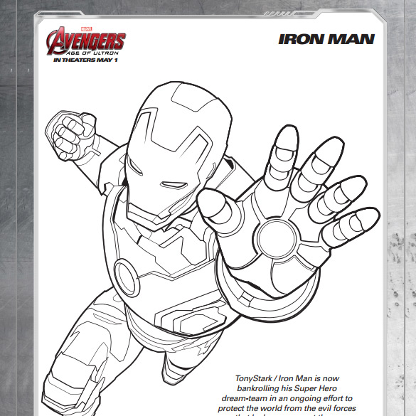 FREE Avengers: Age of Ultron kids’ coloring sheets packet!