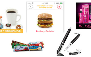 A multitude of free samples today: Free K-cups, stylus, haircare — even a burger!