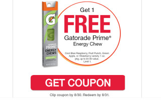 FREE Gatorade Prime Energy Chews at Jewel-Osco