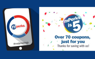 High-value 5th anniversary ecoupons on Meijer Mperks