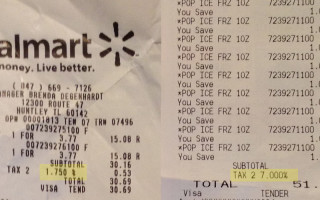 Walmart and Jewel: Why is the sales tax so different on the same items?