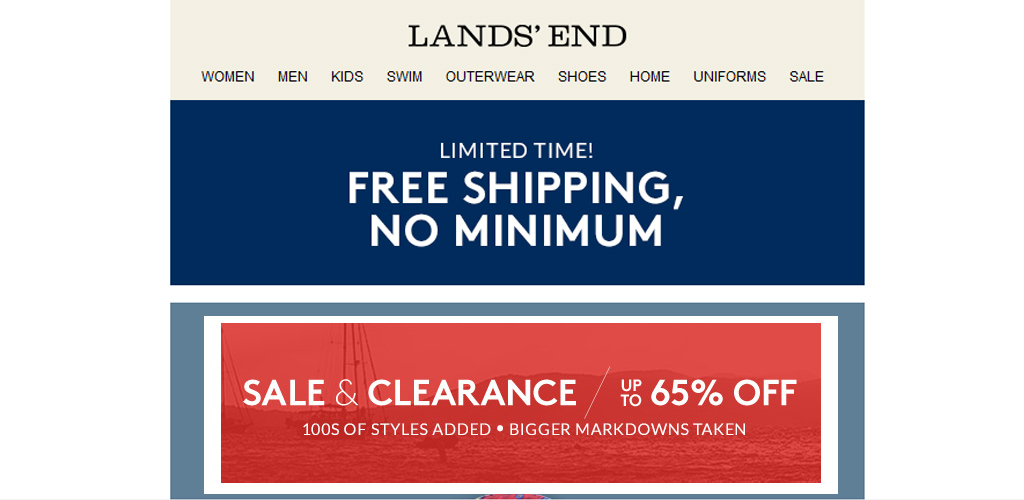 FREE shipping at Lands' End through September 17 - Jill Cataldo
