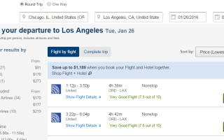 $80.20 round trip flights from Chicago to Los Angeles on United!