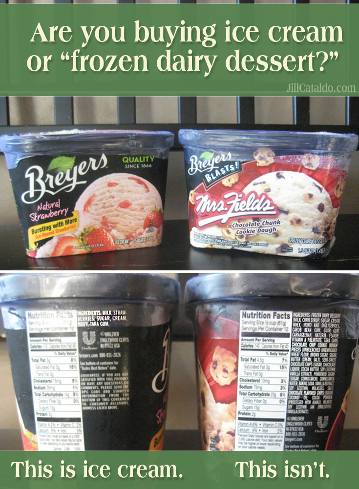 Are you buying ice cream or frozen dairy dessert