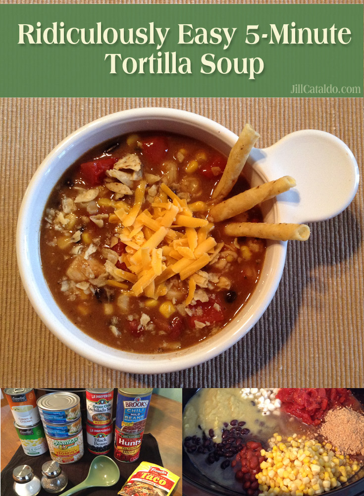 Ridiculously Easy 5-Minute Tortilla Soup