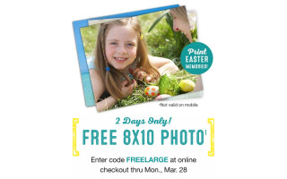 FREE 8X10 photo print at Walgreens through 3/28