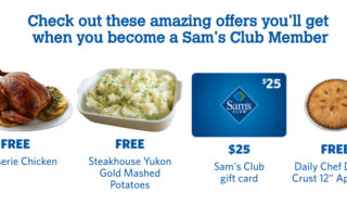 FREE one-year Sam’s Club membership deal after gift card and freebies!