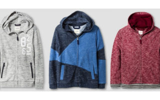 100% cotton zipper hoodies at Target for $12.74