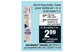 Print now for $1.49 Oral-B power toothbrush at CVS