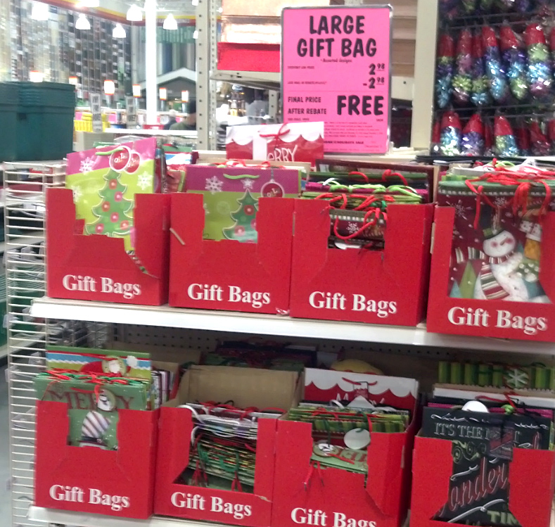 About those free gift bags at Menards this week... Jill Cataldo