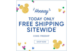 Today only: FREE shipping at the Disney Store