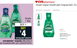 Print now for .29 Scope mouthwash at CVS