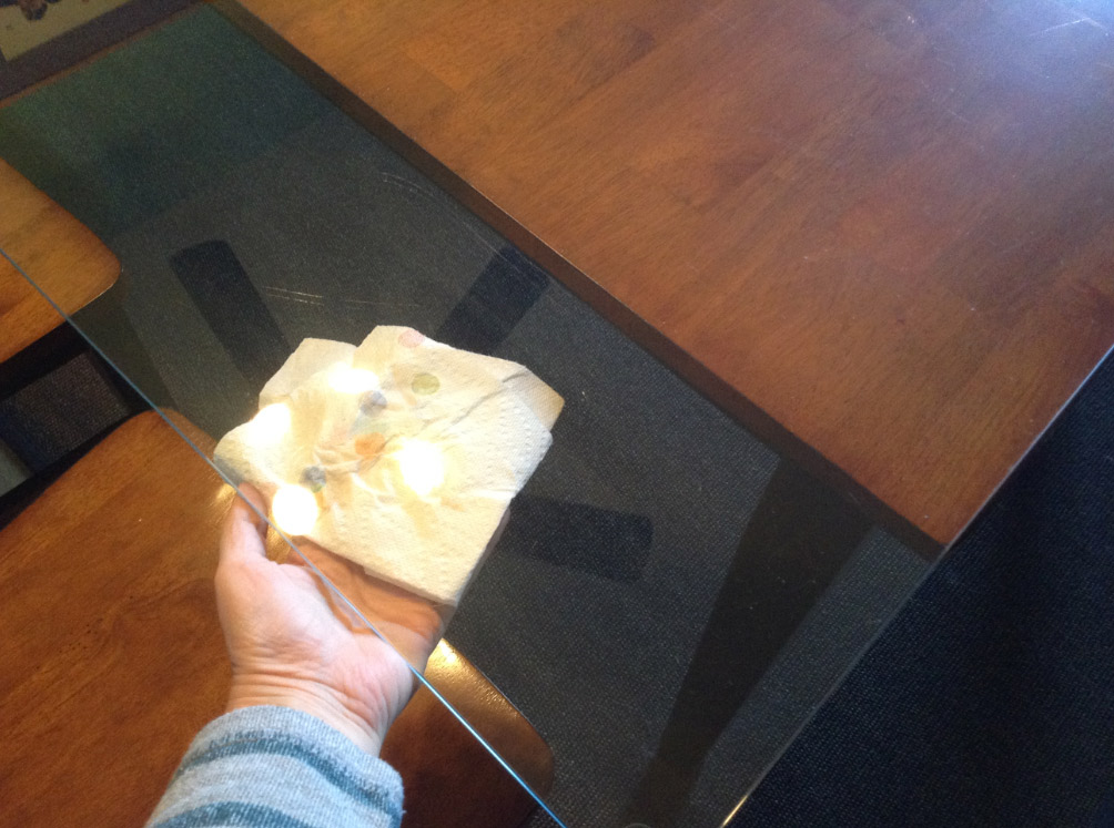 Glass Top On Our Wooden Kitchen Table, What To Put Under A Glass Table Top