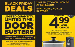 Kohl’s Black Friday FREE Toastmaster appliance deal