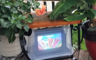 A super-cheap outdoor television setup