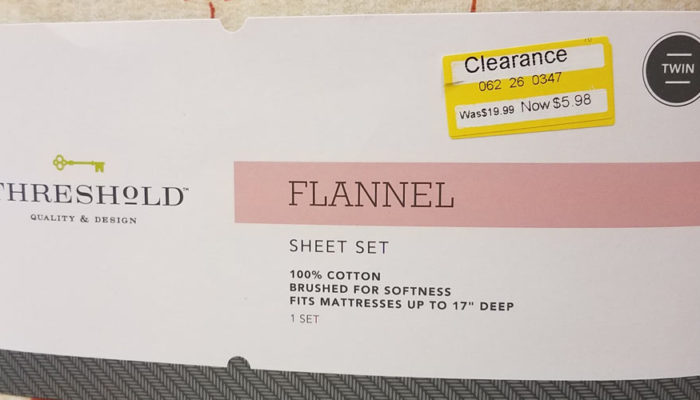 Great bedsheets bargains spotted in-store at Target – just $5.98!